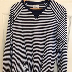 Jcrew Mens Long Sleeve Navy Stripe Shirt